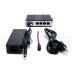 OHZ-IND-1F4E-PMS 工業級千兆 1光4電POE光電轉換器發射器A端 工業級千兆1光4電單模單纖光纖收發器導軌式安裝監視攝影機光纖轉網線 1光4電千兆光纖轉換器